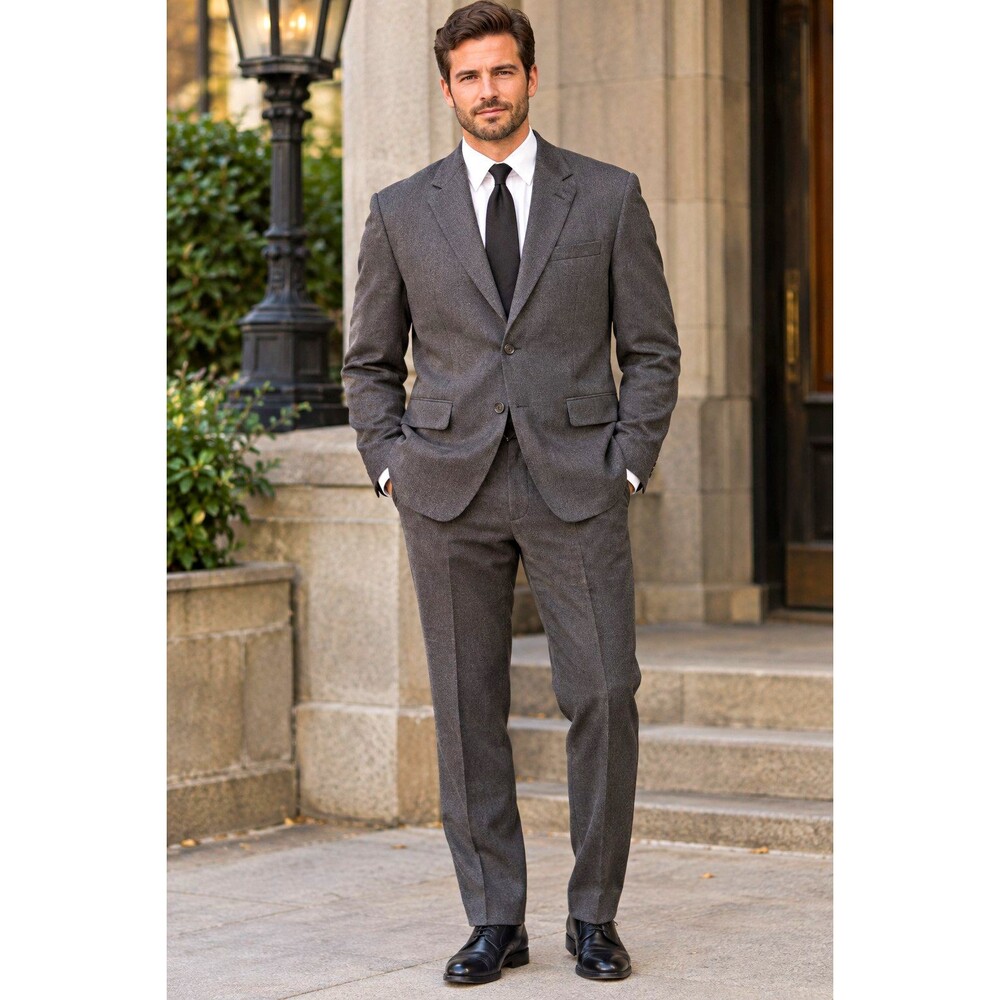 Vintage John H. Daniel Co. Charcoal Suit Set 40 Regular / 34x28 Pleated Pants